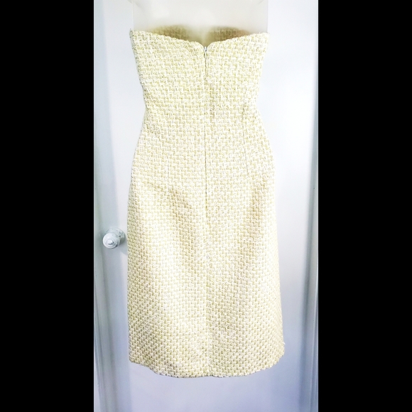 Anthropologie Ruth Yellow & Light green Wool & Silk Blend Sleeveless Gem Dress. - Picture 5 of 10
